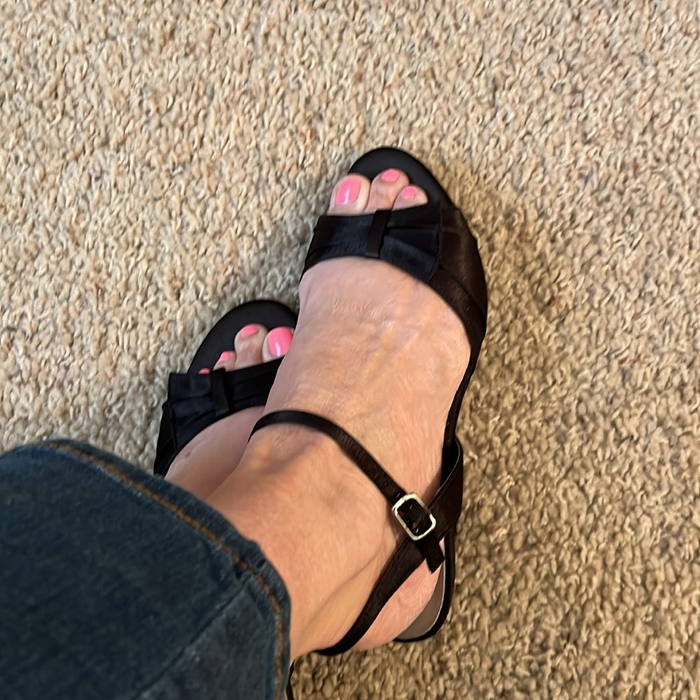 PREDICTIONS BLACK SATIN SHOES - Picture 5 of 8